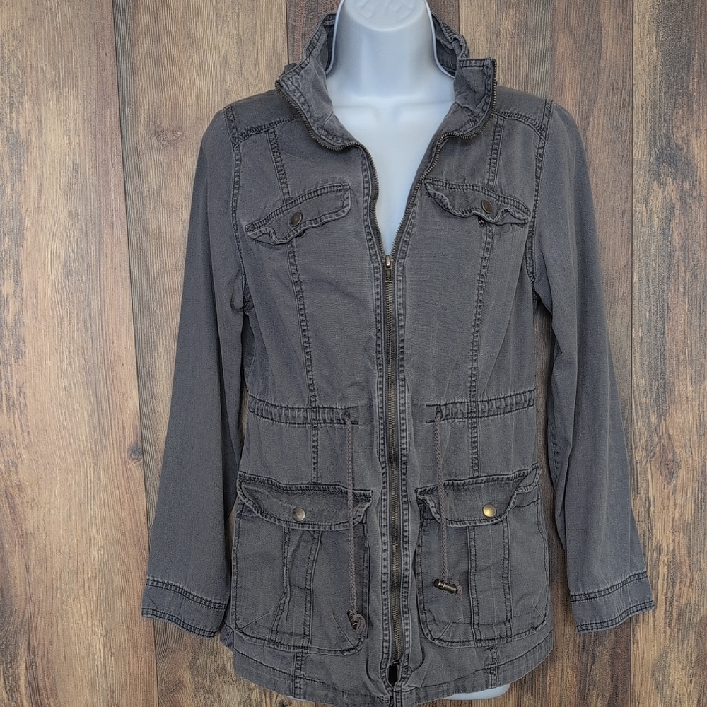 Mossimo Supply Co. Gray Blue Utility Jacket M D461 - Picture 2 of 6